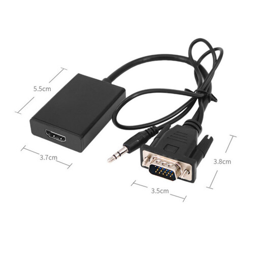 Μετατροπέας VGA σε HDMI για οθόνες υψηλής ανάλυσης, καθολική συμβατότητα με μετάδοση 2