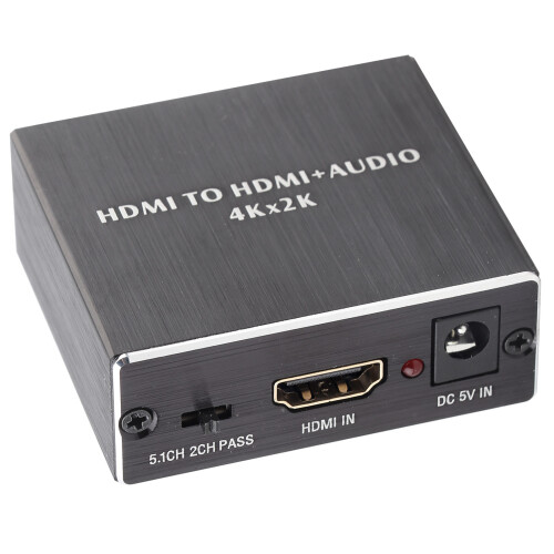 Μετατροπέας ψηφιακού ήχου HDMI Audio Extractor με υποστήριξη 4K HDMI και οπτική έξοδο ήχου, 1