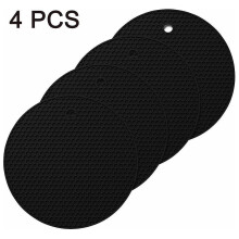 4 Pcs Silicone Round Honeycomb Placemat Mat,heat Protection Mat