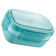 Bento Box Kids Lunch Box for School Plastic Food Container with Tableware 2Pcs