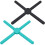 2pcs Cross-shaped Collapsible Silicone Trivet Heat Insulation Placemat 1