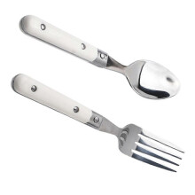 8 Pcs Kids Tableware Stainless Steel Fork And Spoon for Children Dining Rooms Grasp Training Durable
