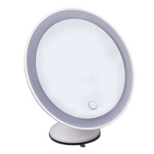 Beleuchteter Kosmetikspiegel mit Vergrößerung, wiederaufladbar, mit verstellbarer LED-Beleuchtung, modernem Design, 360-Drehung und starkem