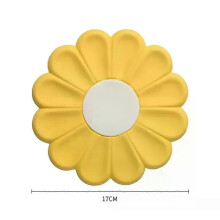 (Yellow) Flower Heat Resistant Silicone Mat Drink Cup Coasters Non-slip Pot Holder Table Placemat Kitchen Accessories Coasters Pads
