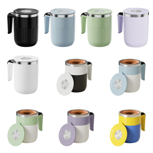 Automatic Stirrer Cup Food Grade 316 Stainless-purplewhite 1