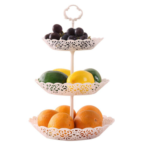 Elegant 3-Tier Πλαστική Βάση Επιδορπίων, Τέλεια Βάση για Cupcakes για Διακόσμηση Γαμήλιου 2