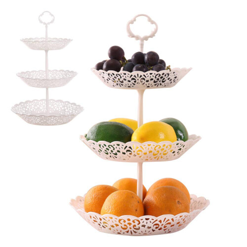 Elegant 3-Tier Πλαστική Βάση Επιδορπίων, Τέλεια Βάση για Cupcakes για Διακόσμηση Γαμήλιου