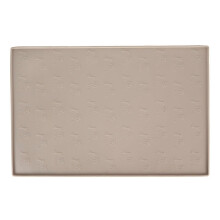 Silicone Pet Feeding Mat for Food and Water Prevent Spilling Waterproof Pet Feeding Placemat for Dog Cat Beige
