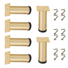 6er-Pack moderne Aluminium-Bettrahmenerhöhungen, robuste,-Gold