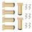 6er-Pack moderne Aluminium-Bettrahmenerhöhungen, robuste,-Gold 1