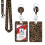 Leopards Print Badge Holder with Removeble Neck Strap 1