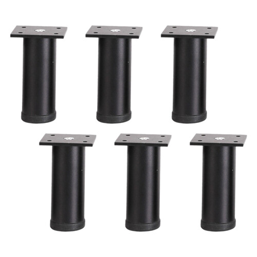 6 Stück Aluminiumlegierungen, verstellbare Möbelfüße,-Schwarz