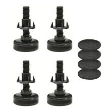 4-teiliges T-Nut-Nivellierfuß-Set für-Vierteiliges Set Schwarz