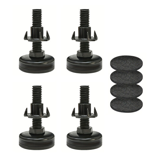 4-teiliges T-Nut-Nivellierfuß-Set für-Vierteiliges Set Schwarz
