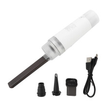Aspiradora de mano inalámbrica con lámpara incorporada, recolector de polvo recargable para automóvil y hogar, mini aspiradora portátil para