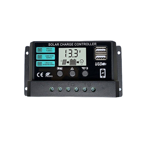 Solar-Laderegler mit LCD-Display, doppelter USB-Anschluss,-30A 1