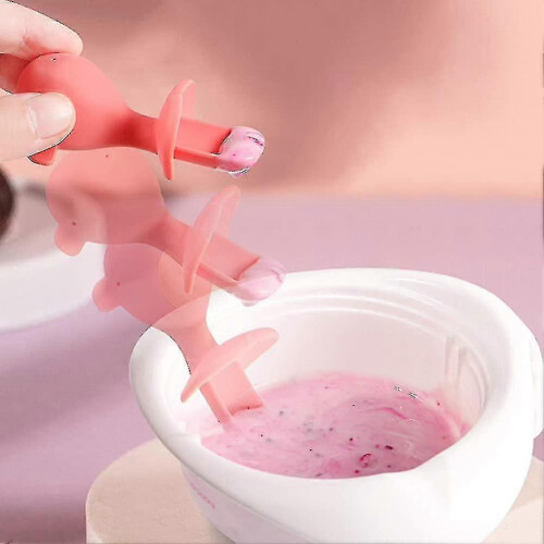 Baby Spoon Fork Set, Baby Spoon Learning Tableware Bpa Free Easy Grip 2