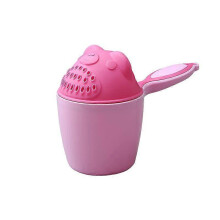 (pink) Cute Cartoon Baby Bath Hat, Baby Shampoo Cup, Children's Bath Accessories, Baby Shower Spoon, Children's Shampoo Cup, Children's Bath Tools