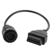 Diagnostický kabel OBDII pro Mercedes Benz, adaptér 14pinový na 16pinový konektor (samec-samice), OBD2 kabel s odolným plastovým designem,