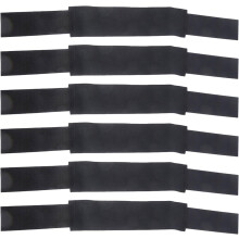 6 Stück schwarze, elastische Haltebänder für Eishockey-Schienbeinschoner, verstellbare Polyester-Schlittschuhbänder