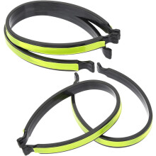 4 Stück reflektierende Hosenclips für Fahrräder, grüne Fahrradhosenclips, Sicherheitsgurte, hohe Sichtbarkeit am Bein