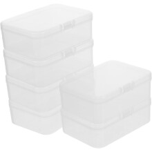 6 stuks plastic opbergdoosjes voor verzamelbare speelkaarten, kleine organizerdoosjes 10,5 7,5 3,5 cm