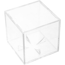 Akrylová základna pro vystavení míčů 8x8x8cm – držák na baseballový a hokejový puk
