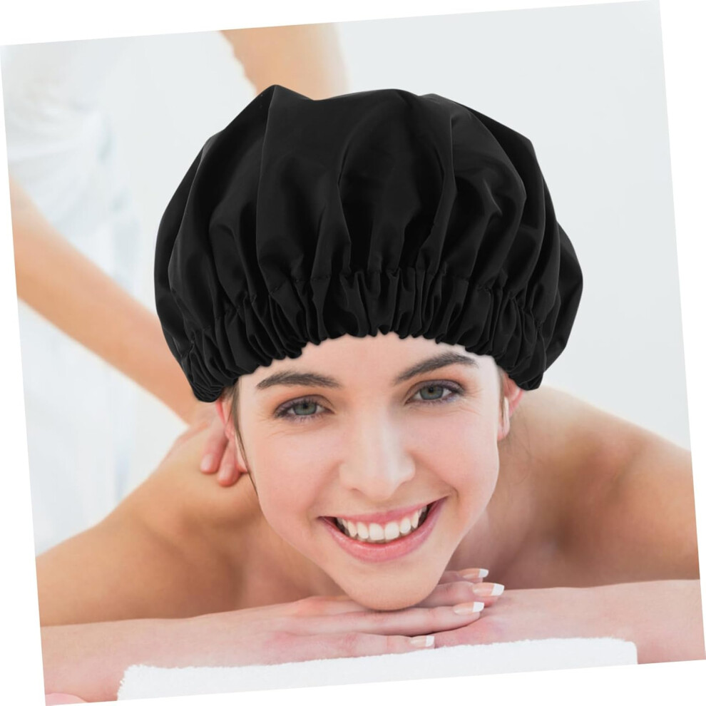 Hkhbjs 2Pcs Women's Shower Cap Reusable Elastic Hair Protection Cap For Travel Spa Bath Washable Hair Shower Hat