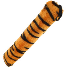 Plüsch-Tigerschwanz-Kostümaccessoire, orangefarbener Stoff, Tier-Cosplay-Schwanz für Halloween-Kostümpartys