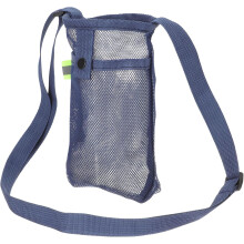 Wasserflaschentasche aus atmungsaktivem Netzgewebe, marineblau, mit verstellbarem Gurt