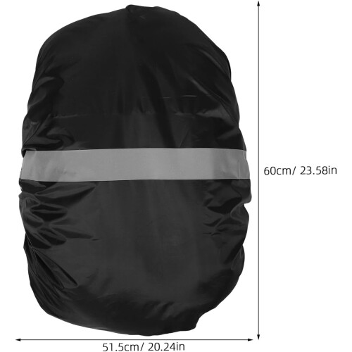 Waterproof Reflective Backpack Rain Cover Elastic Edge, Large Size 60L 1