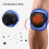 Set di 6 protezioni per ciclismo e pattinaggio: ginocchiere e gomitiere blu e rosse. 7