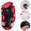 Set di 6 protezioni per ciclismo e pattinaggio: ginocchiere e gomitiere blu e rosse. 8