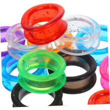 16 buc inele de deget din silicon moale antiderapante foarfece deget protectori confortabile tampoane de coafură foarfece de styling accesorii