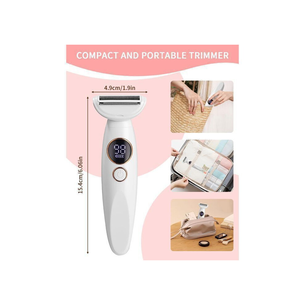 Electric Hair Remover for Women, 5-in-1 Rechargeable Facial and Body Hair Removal Tool with Interchangeable Heads, Porta