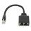 RJ45 Ethernet Splitter Adapter Cable, 1 to 2 Ports, Stable Network Connection, Durable Design 2