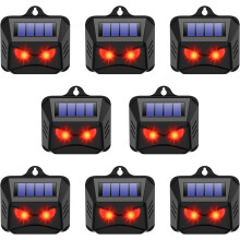 8 Pack Solar Animal Repeller Outdoor Coyote Deterrent Auto Activate Predator Eyes Deterrent Lights