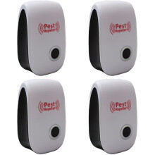 4 Pack Ultrasonic Indoor Pest Control Repeller for Bugs, Insects, Mice and Spiders for Home Use