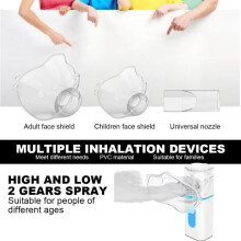 Nébuliseur ultrasonique portable, atomiseur à 2 vitesses pour enfants, appareil silencieux et portatif de soulagement respiratoire