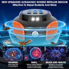 Dispositif antiparasitaire ultrasonique à brancher pour souris, rats, écureuils, chauves-souris, cafards, araignées et autres nuisibles