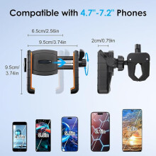 Support de téléphone pour voiturette de golf, support rotatif universel pour smartphones de 4,7 à 7,2 pouces, berceau de téléphone port