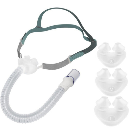 Ρινική μάσκα CPAP με ακουστικό βαρηκοΐας και ρινικό μαξιλαράκι, μοντέλο P2, πλή