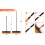 17.7" Outdoor Broom Cleaning Brush Sweeper Handle 8