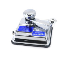 Heavy-Duty Square Silver Manual Cigarette Rolling Machine, 8mm Diameter Stainless Steel Cigarette Maker