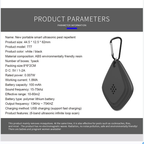 2 Pack 2026 USB Rechargeable Ultrasonic Insect Repeller Electronic Mosquito Deterrent Device for Home Use 2