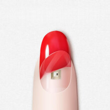 Smart nagelchip, bärbar nagelkonstenhet med NFC-funktioner och trådlös datadelning för manikyranvändning
