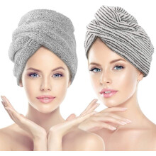 Luksusowy ręcznik z mikrofibry do włosów, szybkoschnący turban do włosów kręconych, długich i grubych, chłonny z mikrofibry, zapobiegający