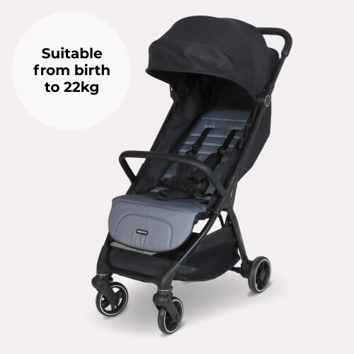 My Babiie MBX6 Auto-Fold Compact Stroller - Black / Grey 2