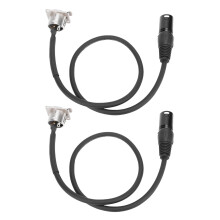2 Stück XLR Pass-Through-Kabel 0,6 m D-Typ schwarz
