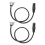 2 Stück XLR Pass-Through-Kabel 0,6 m D-Typ schwarz 1